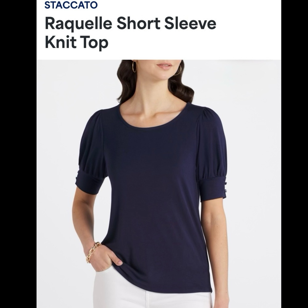 Staccato Raquelle Scoop Neck Puff Sleeve Top - Picture 7 of 16